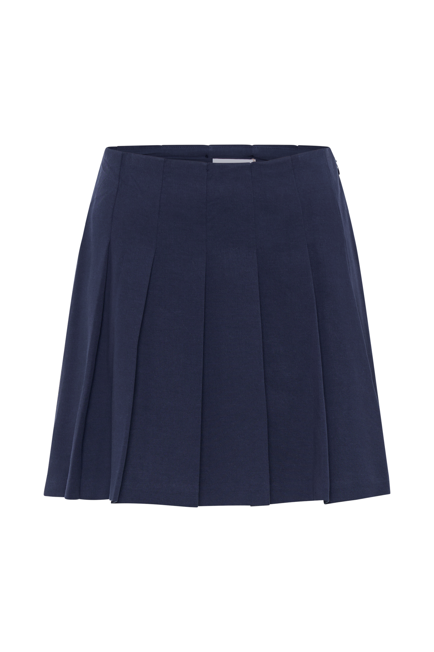 Julianna Cotton Pleated Mini Skirt Navy MESHKI US