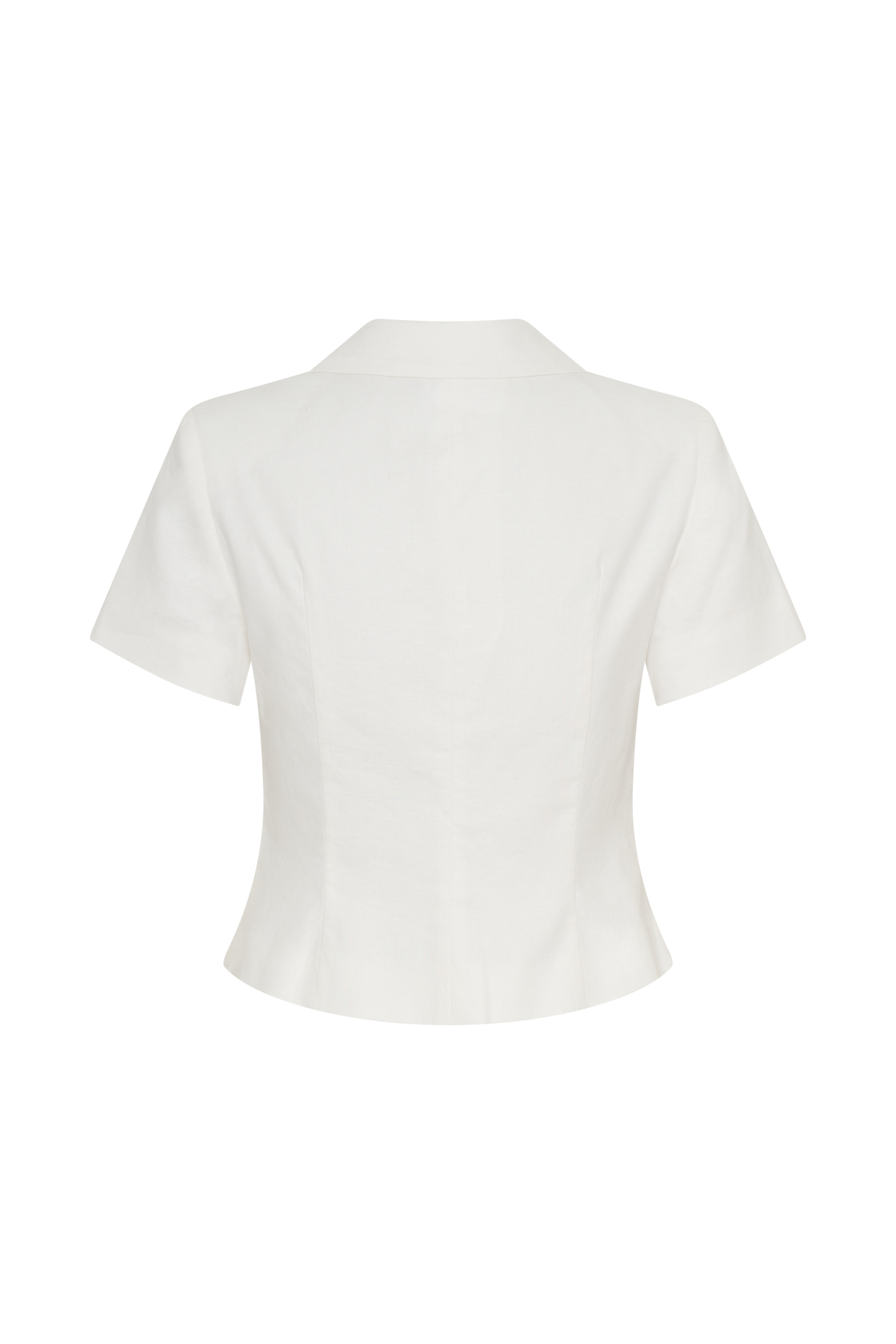 Ciara Linen Jacket - White #7