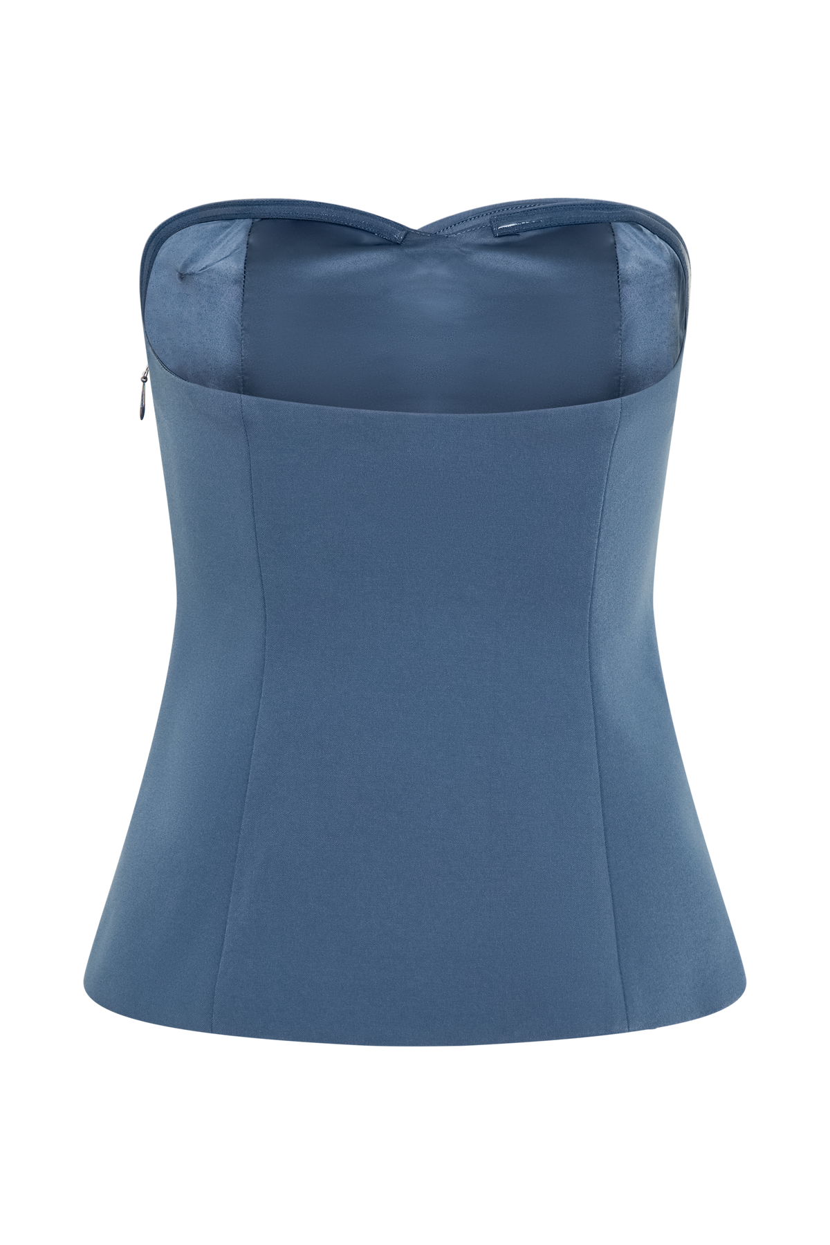 Lindie Strapless Suiting Top - Steel #11
