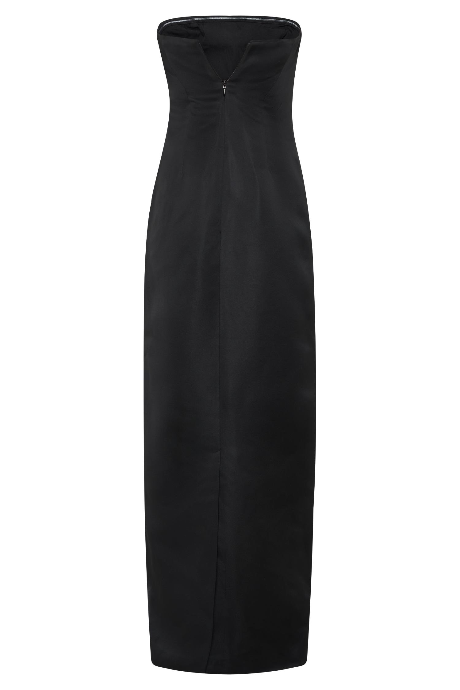 Cyrill Strapless Satin Structured Maxi Dress / Black | Meshki | XXS Cyrill Strapless Satin Structured Maxi Dress / Black | Meshki | XXS