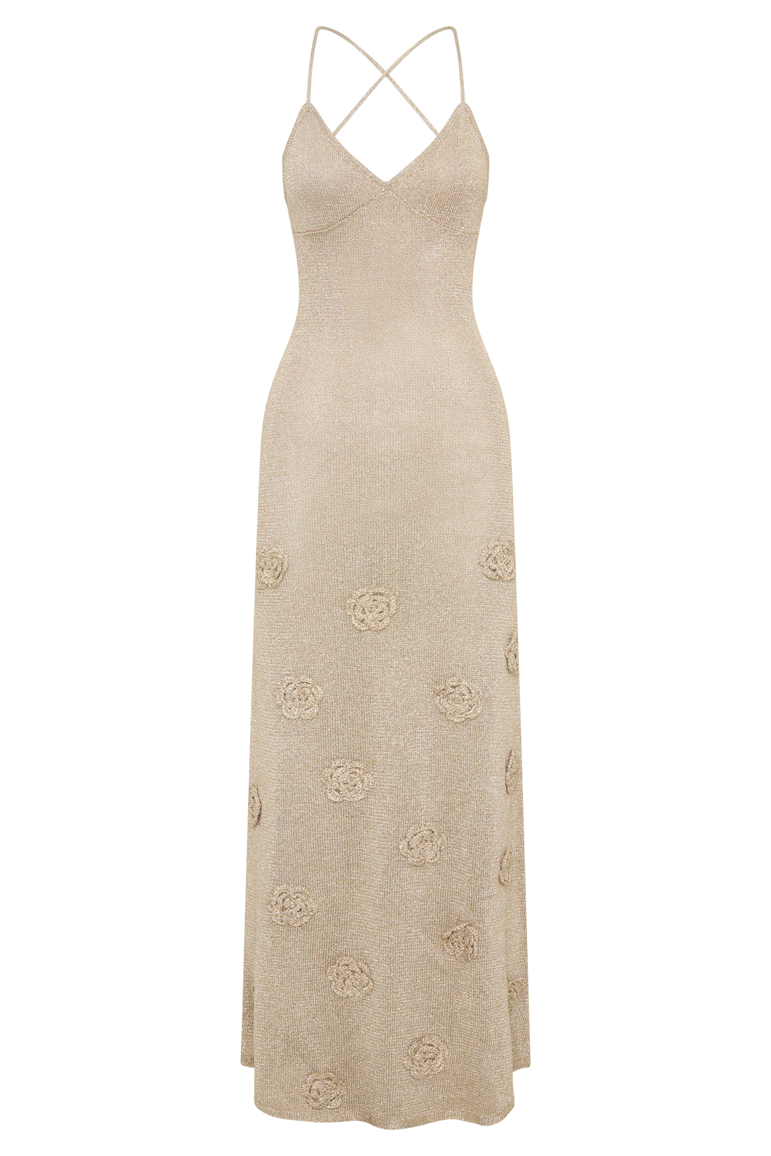 Suki Metallic Knit Maxi Dress - Gold | MESHKI US Suki Metallic Knit Maxi Dress - Gold | MESHKI US