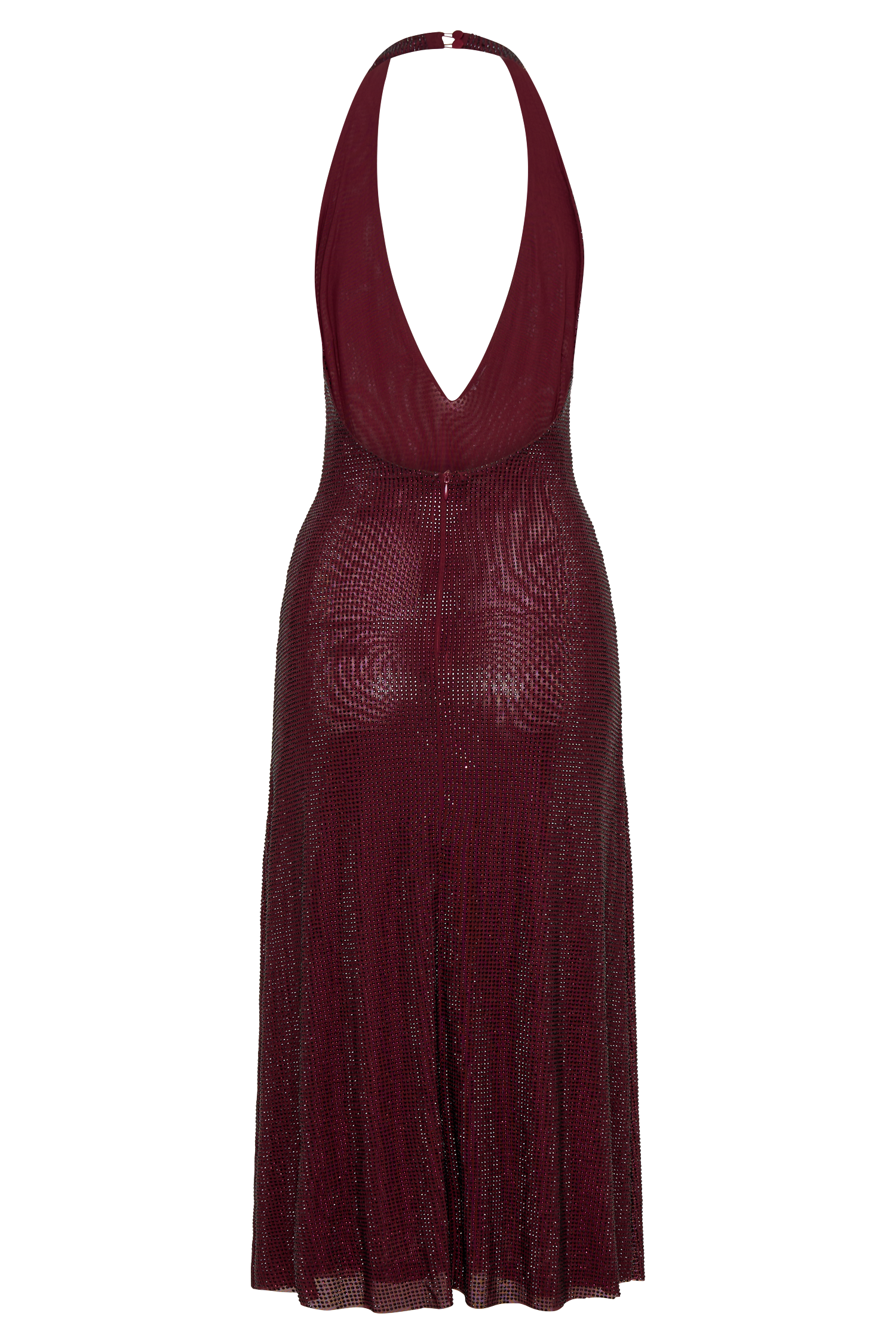 Genie Diamante Halter Midi Dress / Mahogany | MESHKI | XXL Genie Diamante Halter Midi Dress / Mahogany | MESHKI | XXL