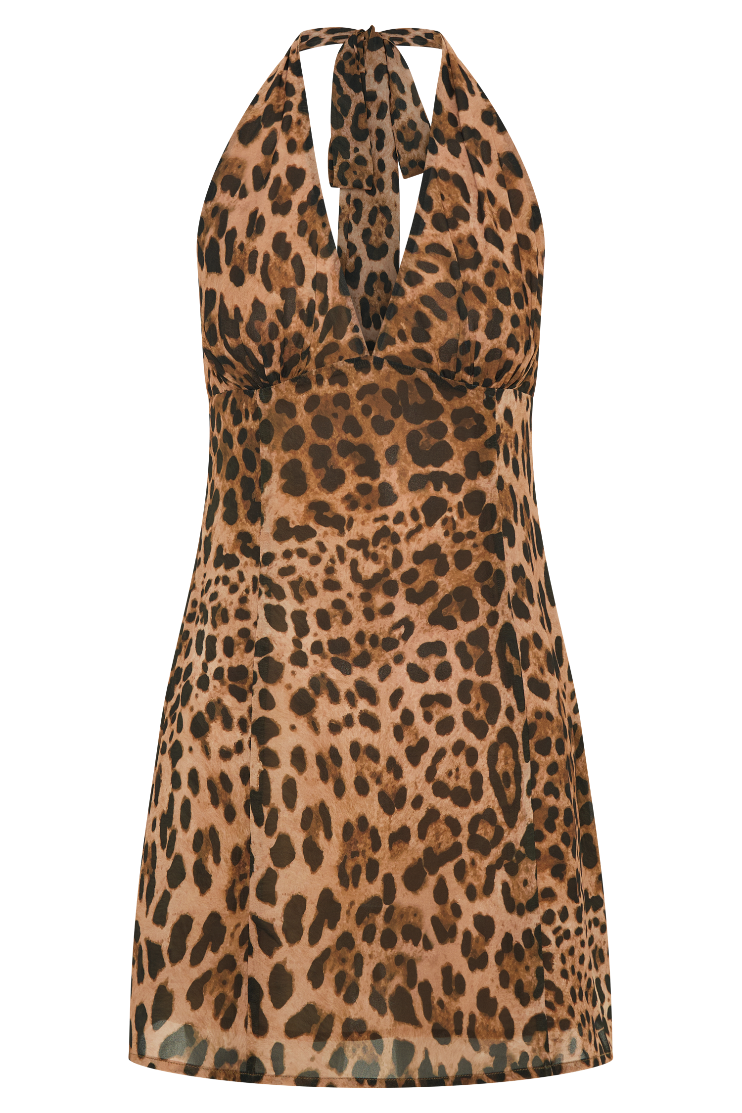 Ashley Chiffon Mini Dress - Leopard Print #7