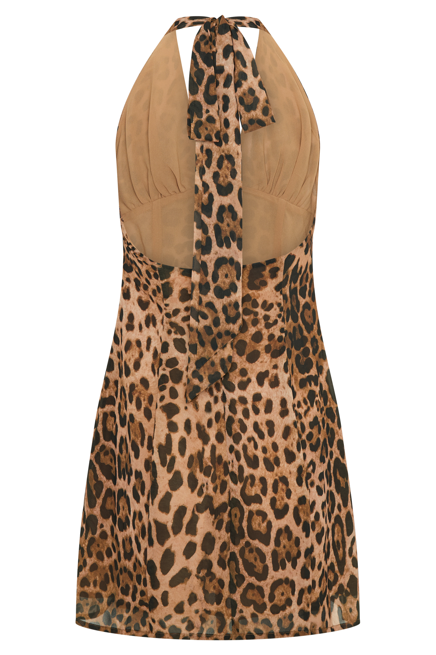 Ashley Chiffon Mini Dress - Leopard Print #6