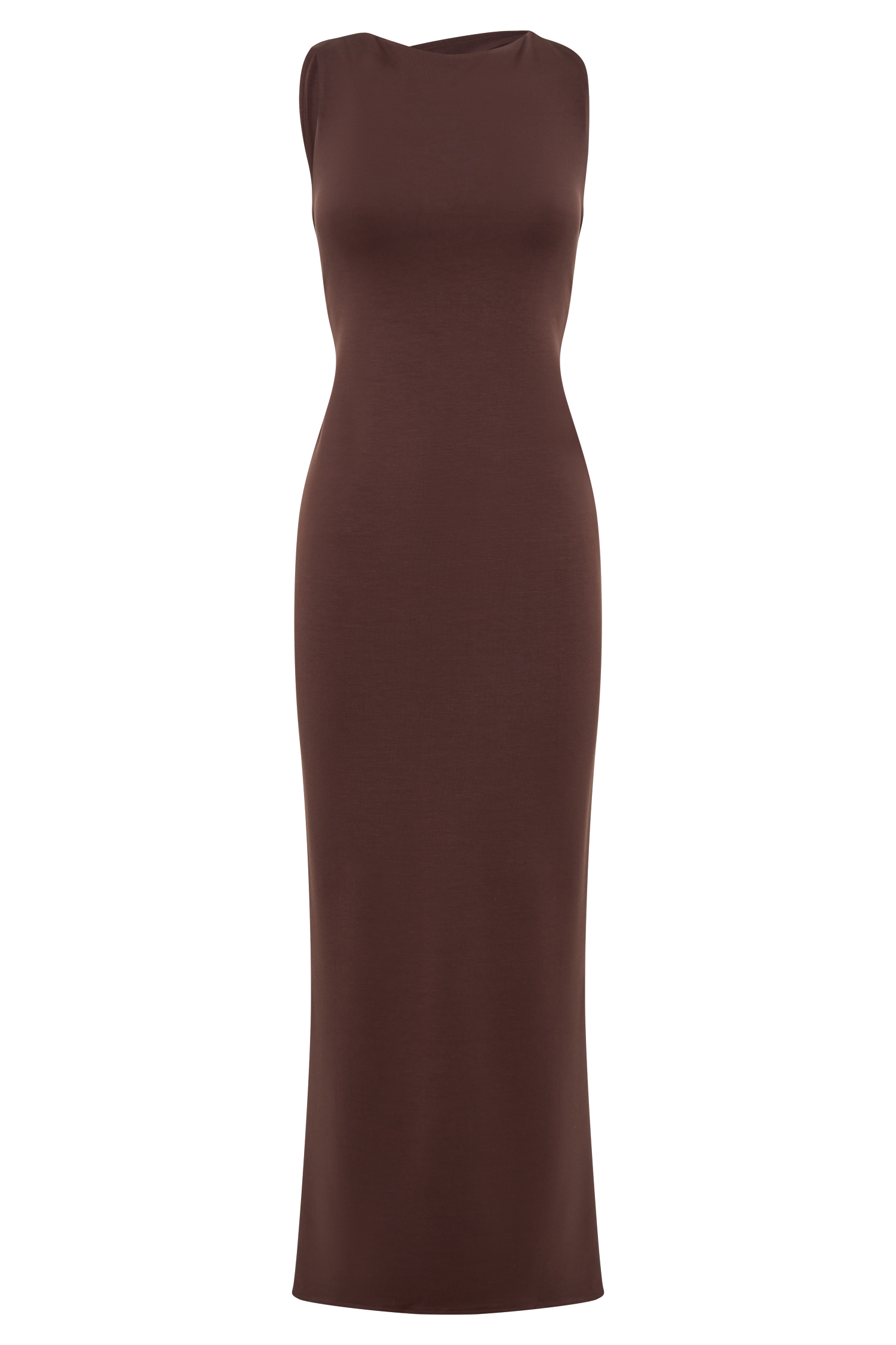 Catelyn Asymmetrical Scuba Jersey Midi Dress
