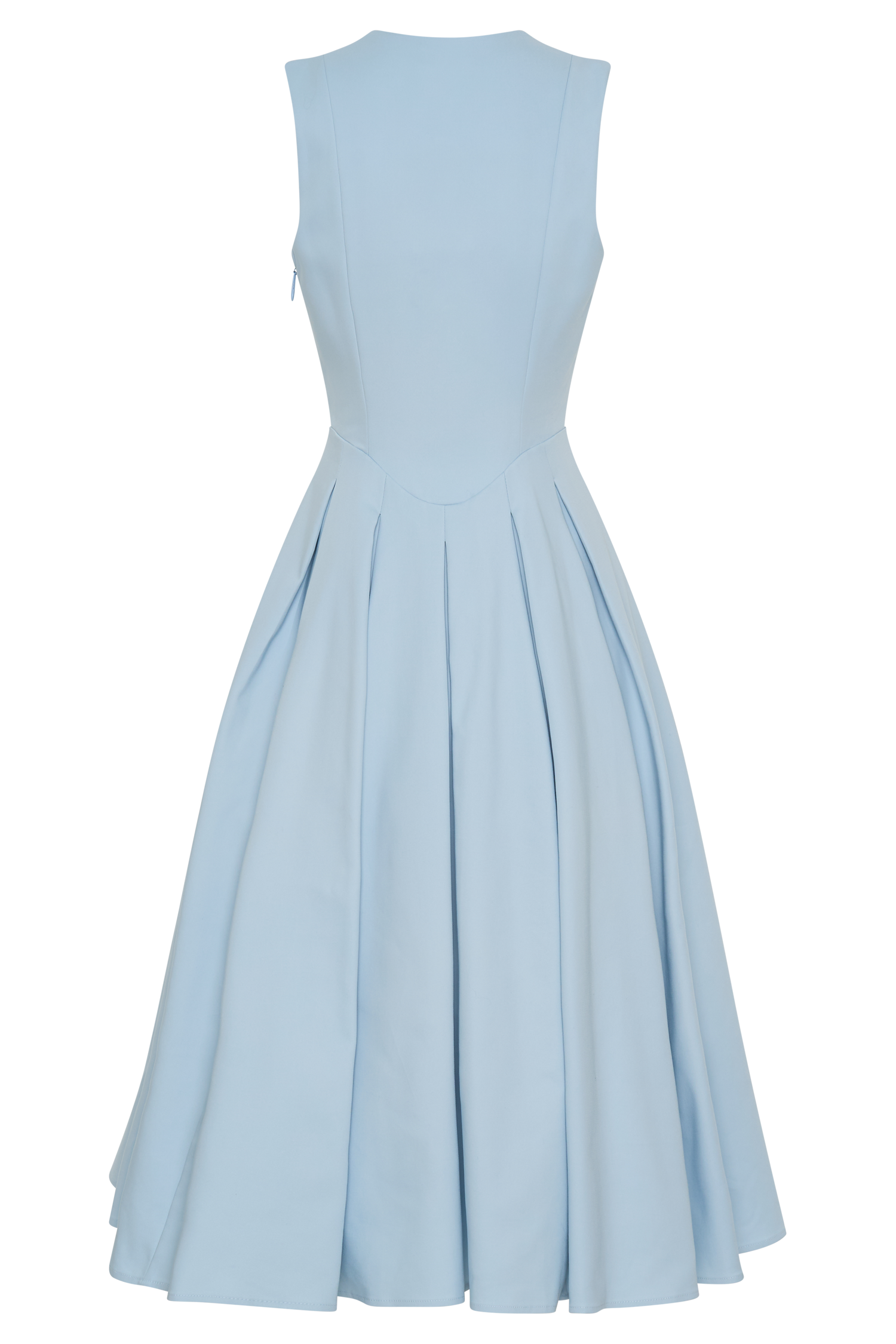 Keely Cotton Sleeveless Midi Dress - Sky Blue | MESHKI US Keely Cotton Sleeveless Midi Dress - Sky Blue | MESHKI US