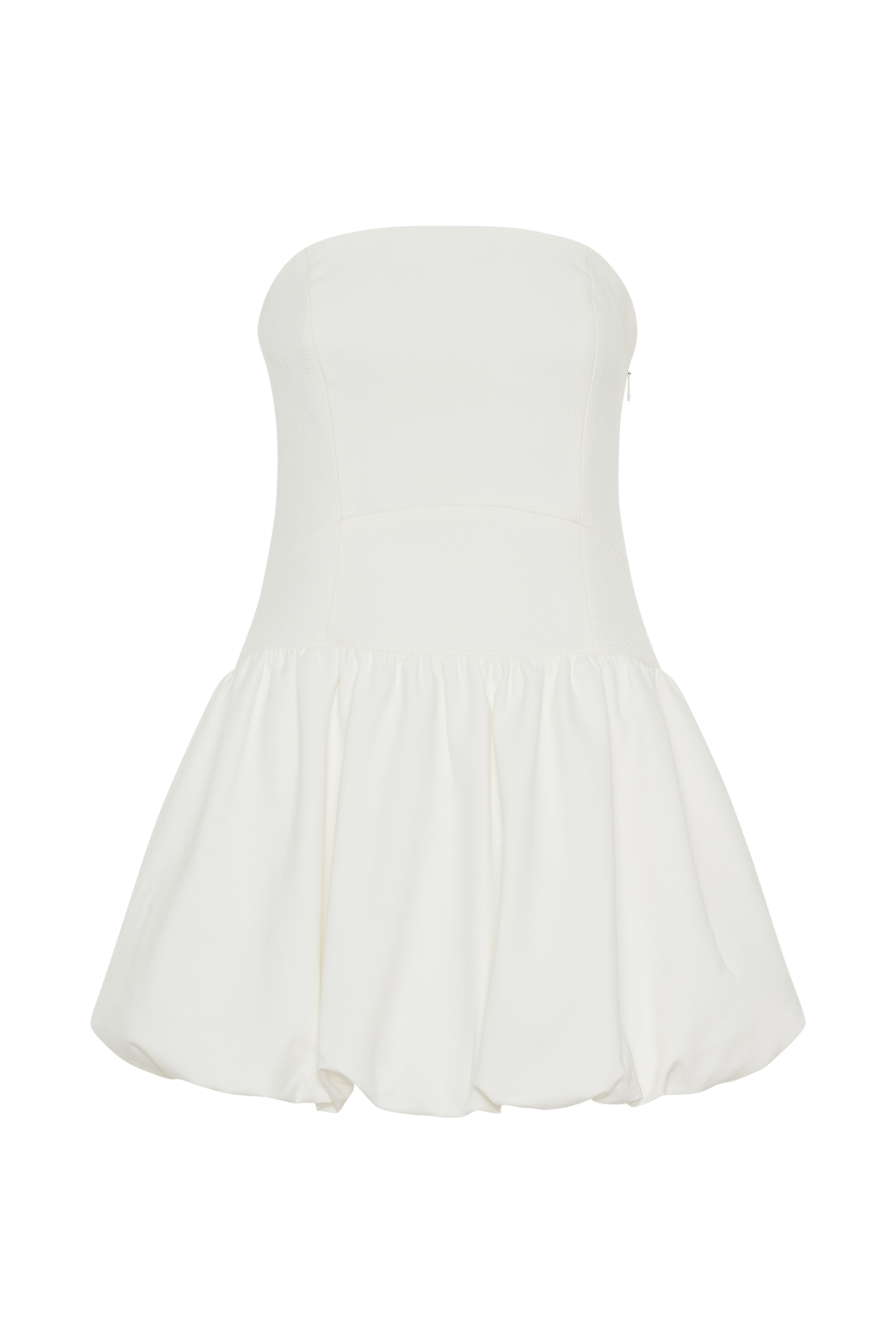 Clementina Strapless Bubble Mini Dress White MESHKI US
