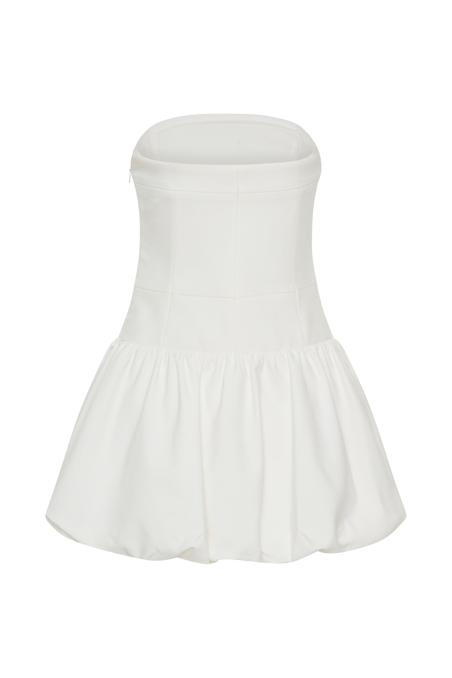 Clementina Strapless Bubble Mini Dress White MESHKI US
