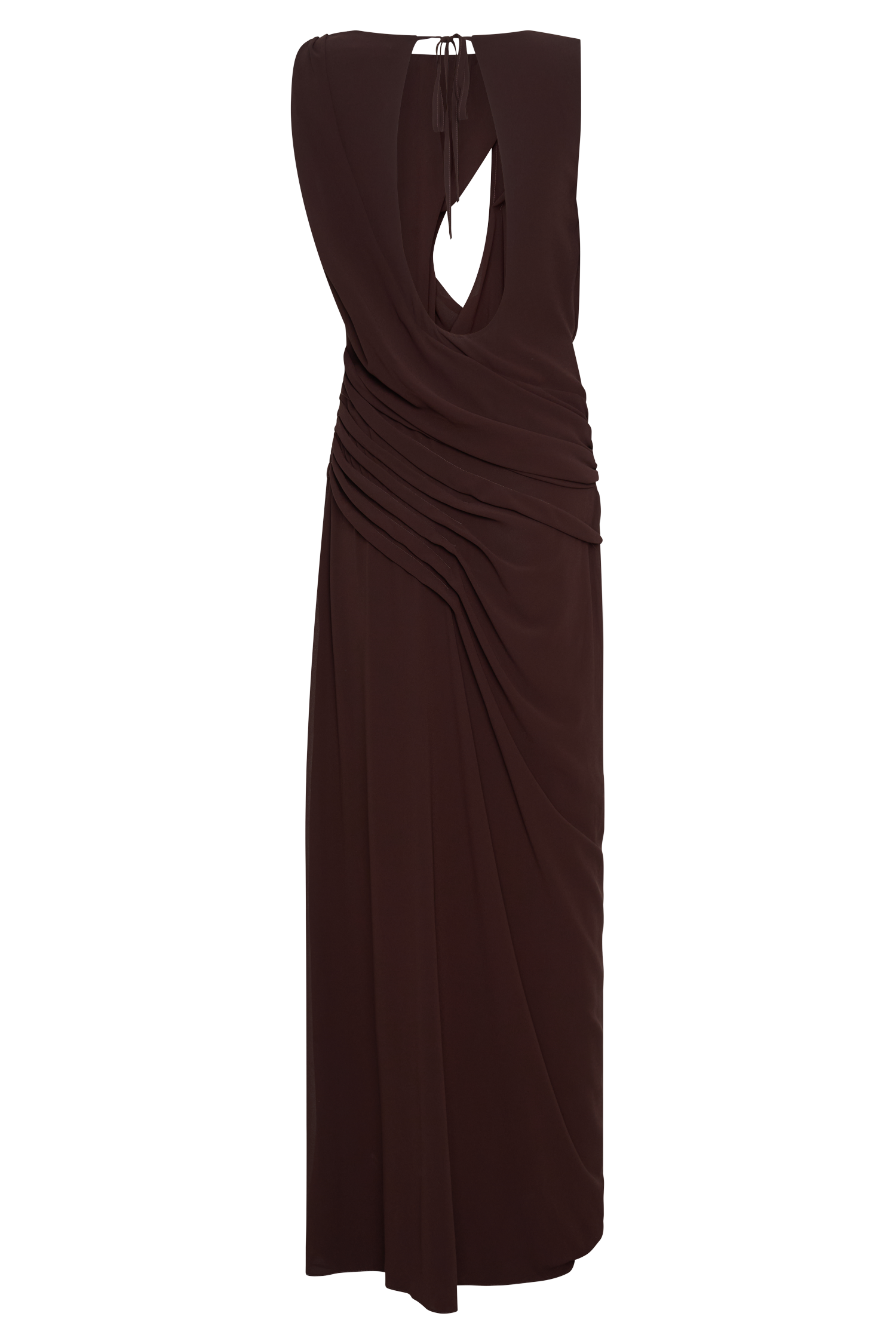 Oria Chiffon Maxi Dress - Cacao Brown | MESHKI US Oria Chiffon Maxi Dress - Cacao Brown | MESHKI US