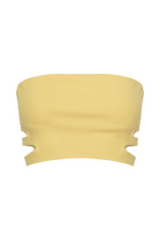 Audrina Cut Out Bandeau Top - Yellow