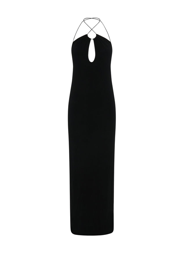 Ashleigh Cut Out Bandeau Maxi Dress - Black - MESHKI U.S