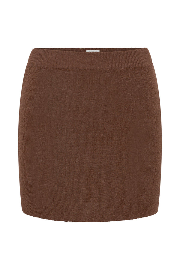 Esme Knit Mini Skirt - Clay