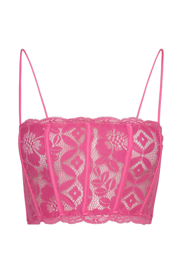 Bellamy Scallop Lace Bodice - Bubblegum Pink