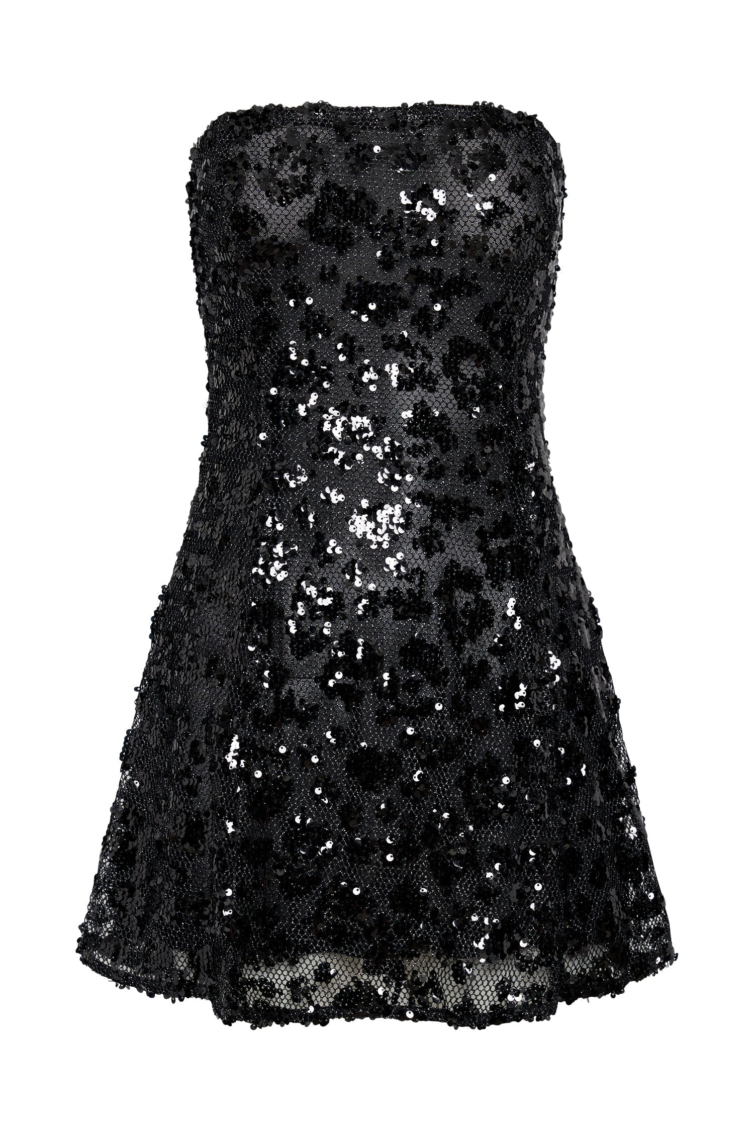 Everleigh Strapless Sequin Mini Dress - Black #9
