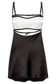 Veda Two Tone Mini Dress - Black