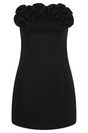 Brooks Rose Mini Dress - Black