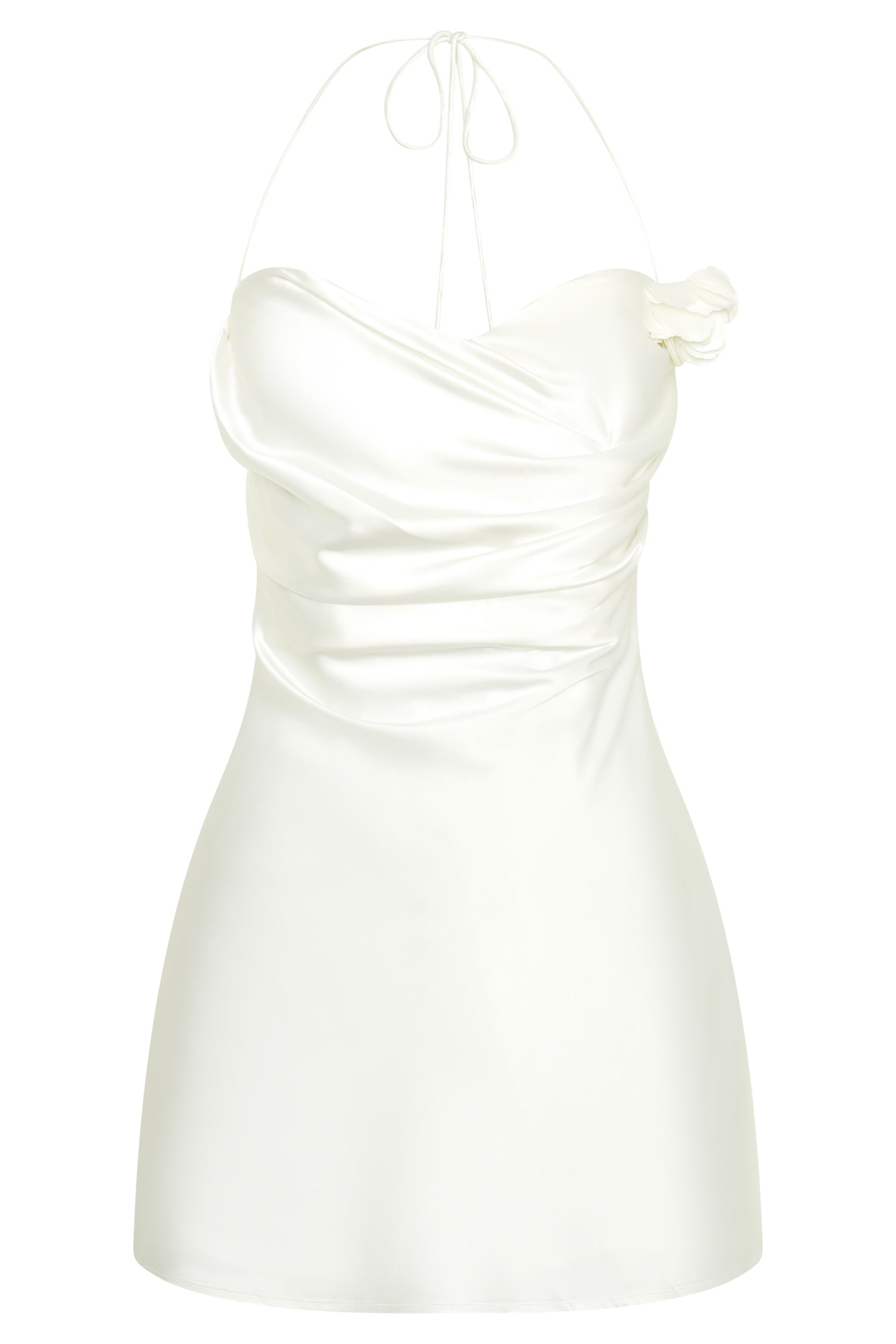 Otillie Rose Halter Mini Dress - White | MESHKI US Otillie Rose Halter Mini Dress - White | MESHKI US