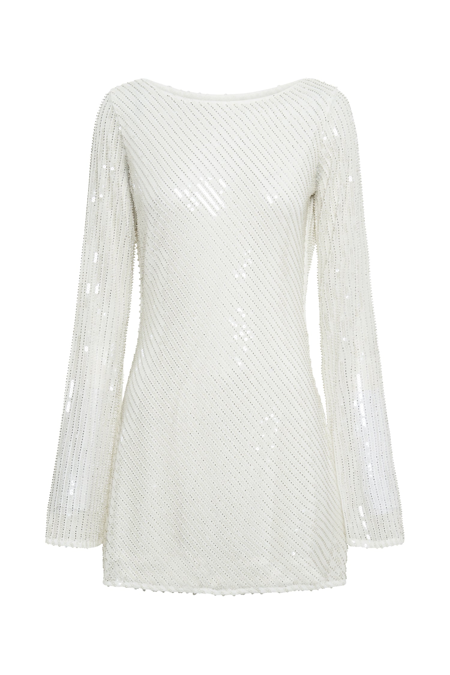 Nala Sequin Mini Dress - White | MESHKI US Nala Sequin Mini Dress - White | MESHKI US