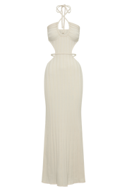 Minerva Cut Out Knit Maxi Dress - Ivory