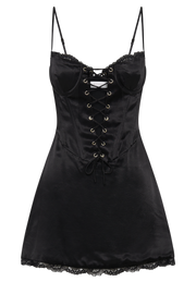 Kalila Corset Mini Dress - Black