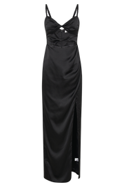 Cleo Satin Dress - Black