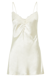Vesta Lace Satin Dress - Ivory
