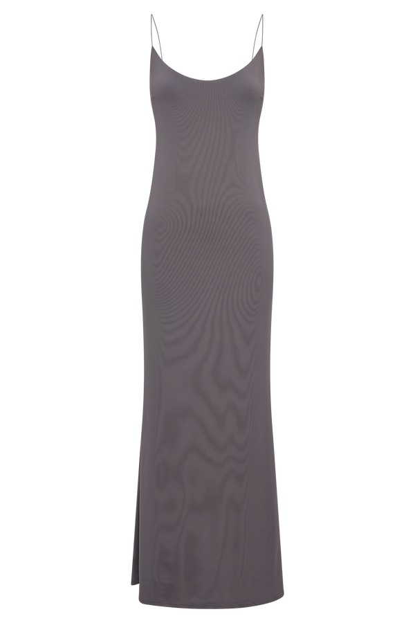 Nikkita Recycled Nylon Strappy Maxi Dress - Charcoal