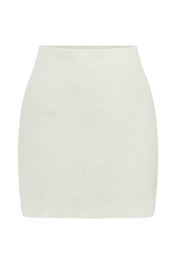 Esme Knit Mini Skirt - White