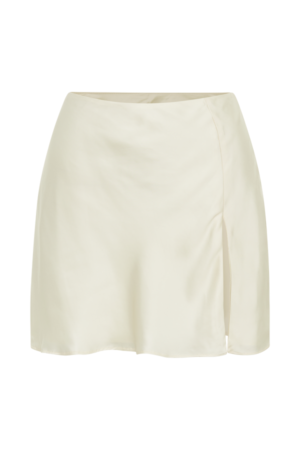 Hartley Satin Mini Skirt - Ivory