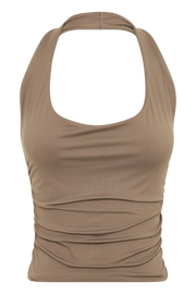 Marie Recycled Nylon Halter Top - Coco