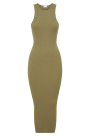 Sienna Knit Midi Dress - Olive