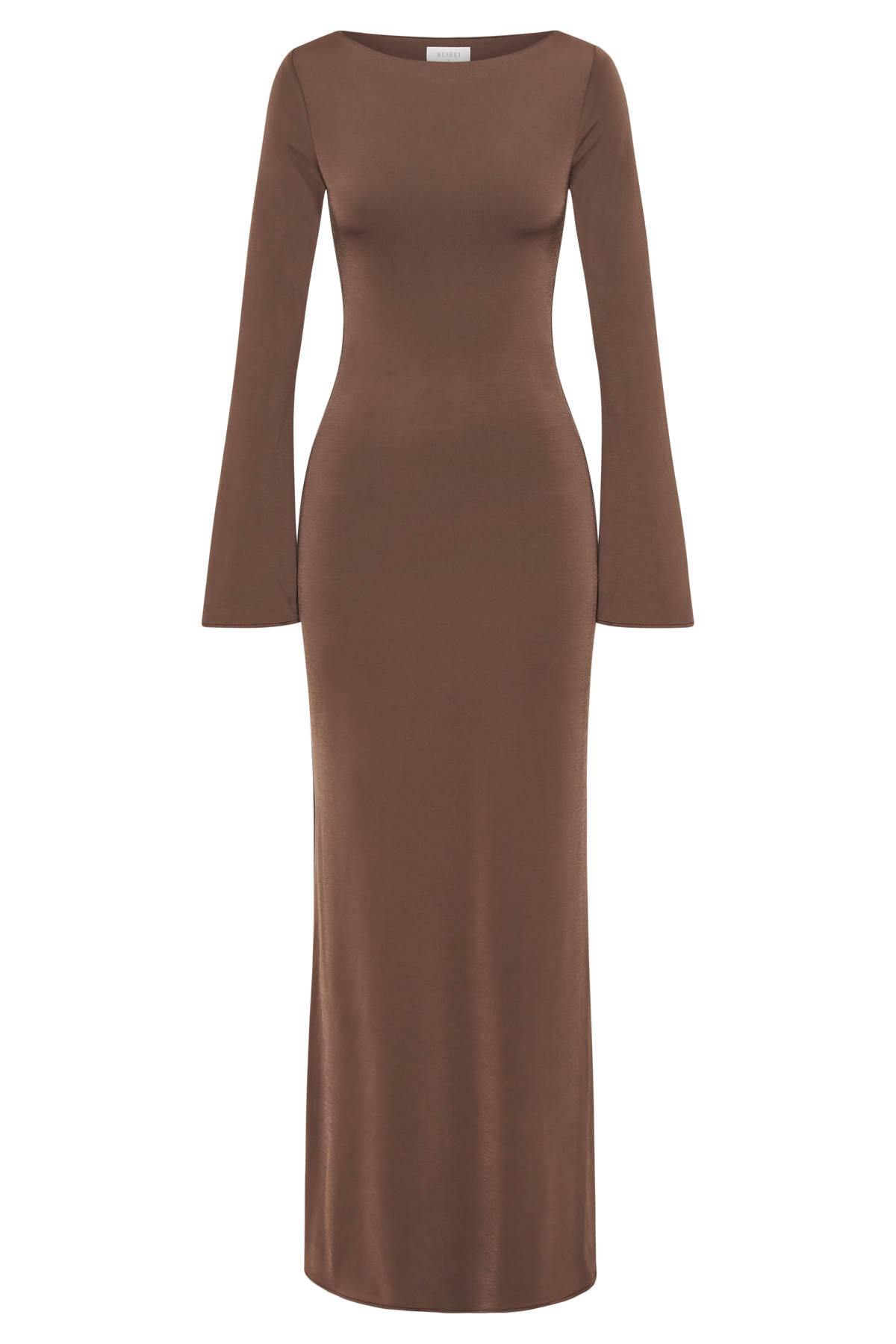 Tarna Slinky Fishtail Maxi Dress - Mocha #9