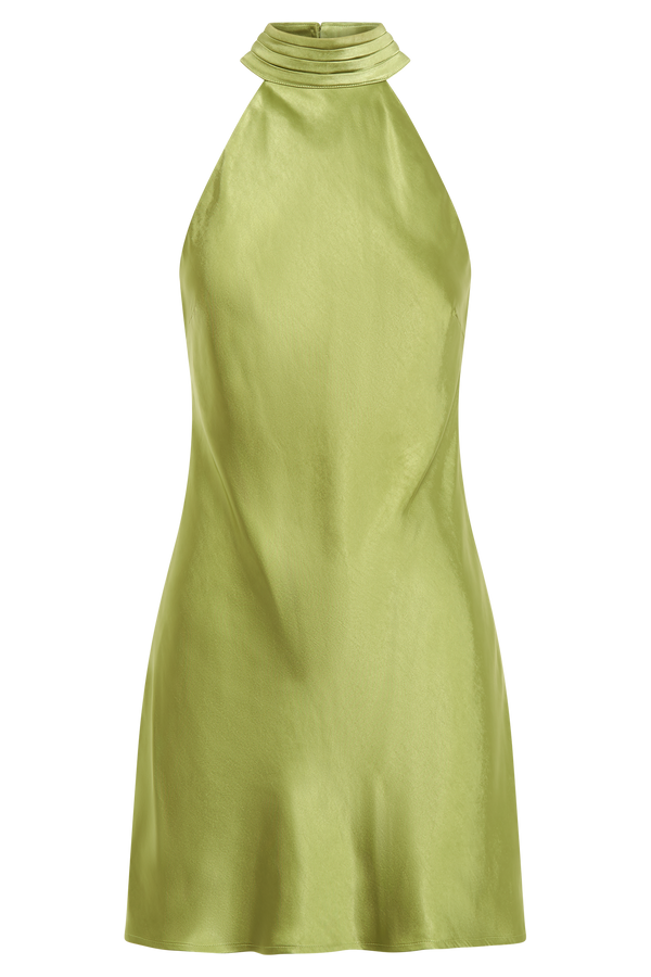 Claire A Line Mini Dress - Parakeet Green