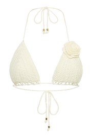 Verali Rose Crochet Bikini Top - Ivory