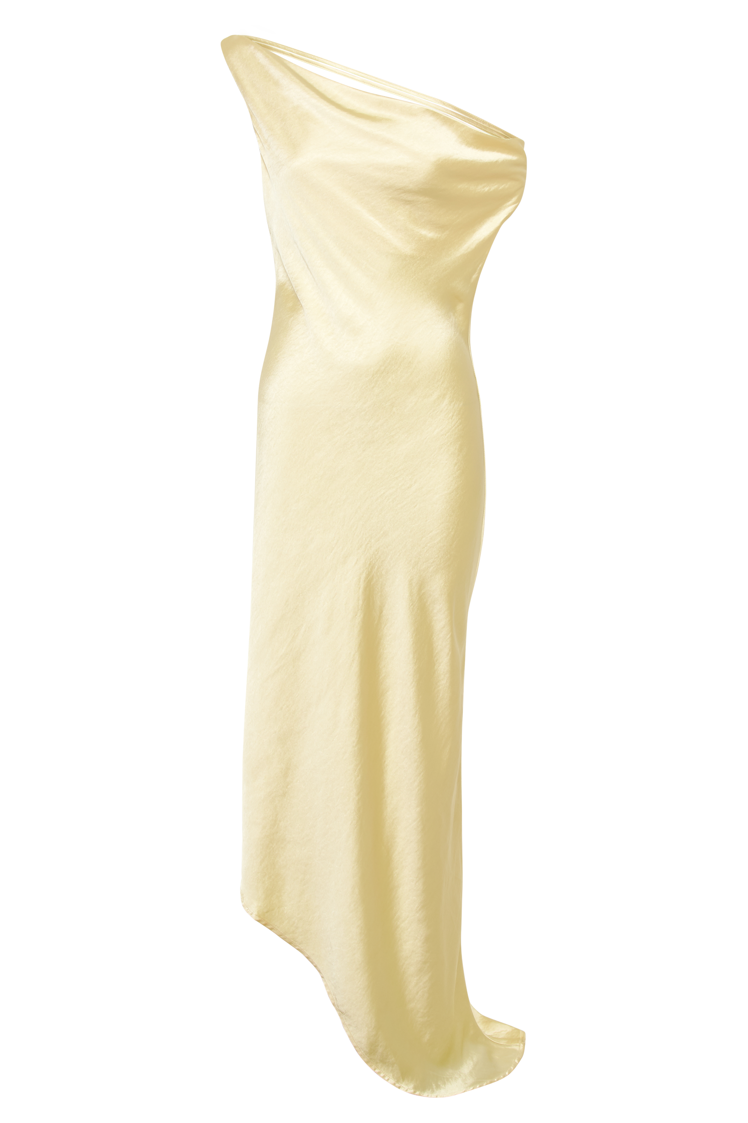 slip maxi dress with asymmetrical hem Yvette Slip Maxi Dress With Asymmetrical Hem - White main image 0