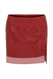 Marlena Glomesh Mini Skirt - Red