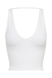 Rory Ribbed Yoga Top - White