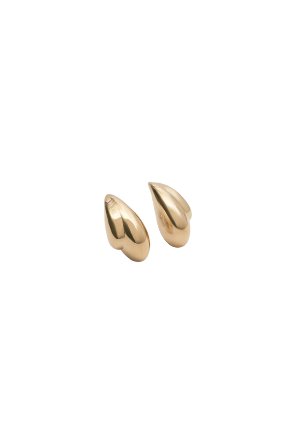 Zadie Oversized Double Teardrop Earrings - Gold