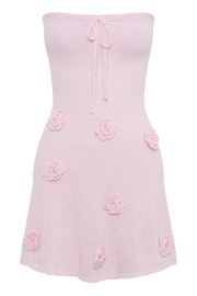 Connelly Strapless Knit Mini Dress - Fairy Floss Pink