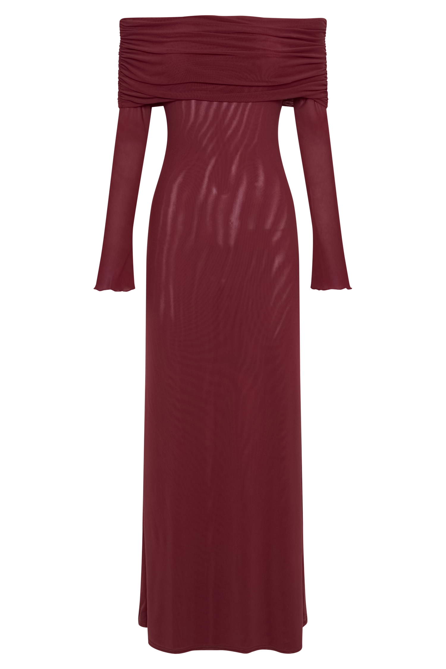 red long sleeve off the shoulder dress Mini Shoulder Long Sleeves Formal Evening Dress is sure to make a statement Burgundy Off-the-Shoulder Maxi Dress |