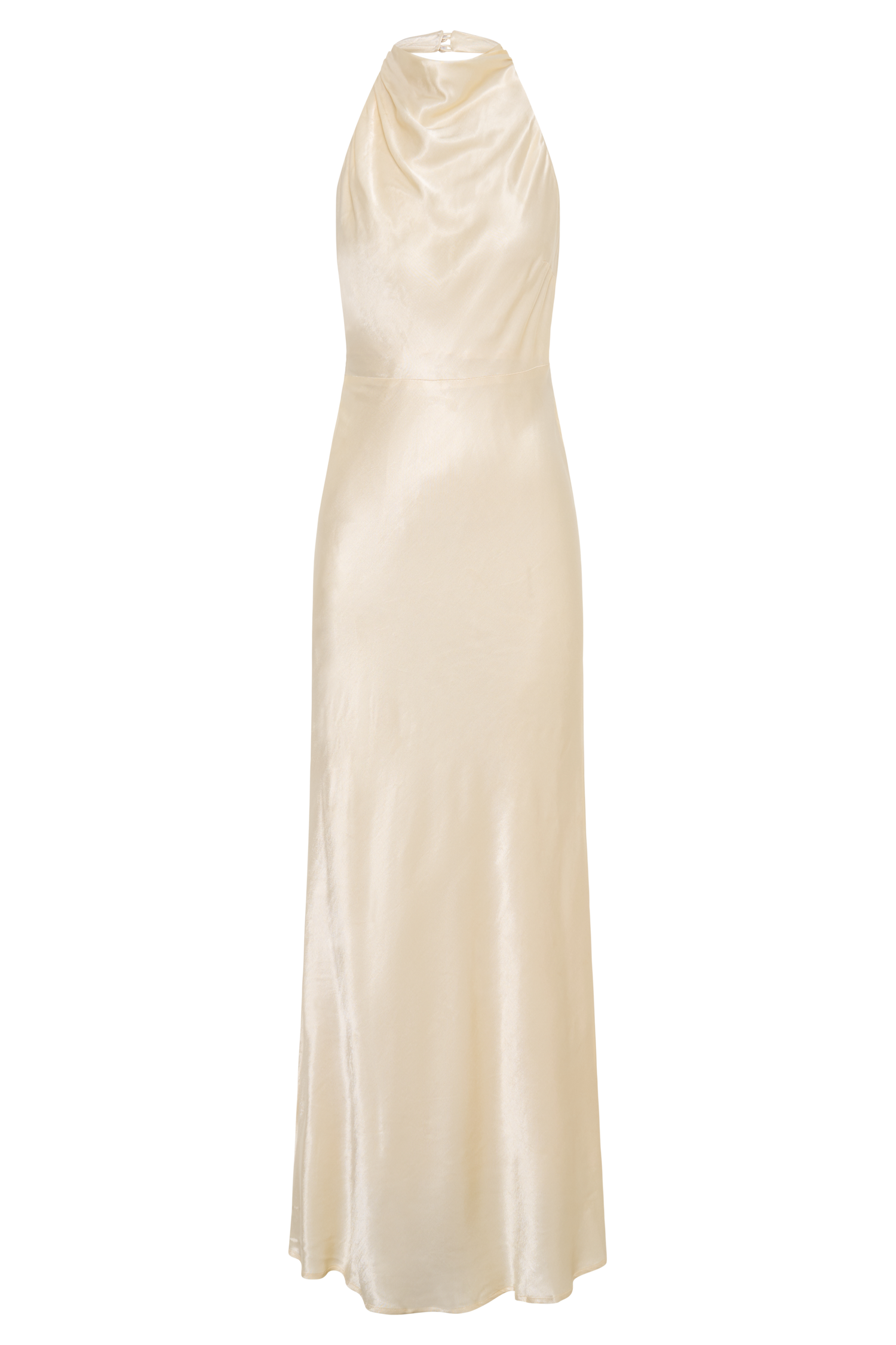 Esther Iridescent Satin Cowl Maxi Dress - Lemon Sorbet | MESHKI US Esther Iridescent Satin Cowl Maxi Dress - Lemon Sorbet | MESHKI US