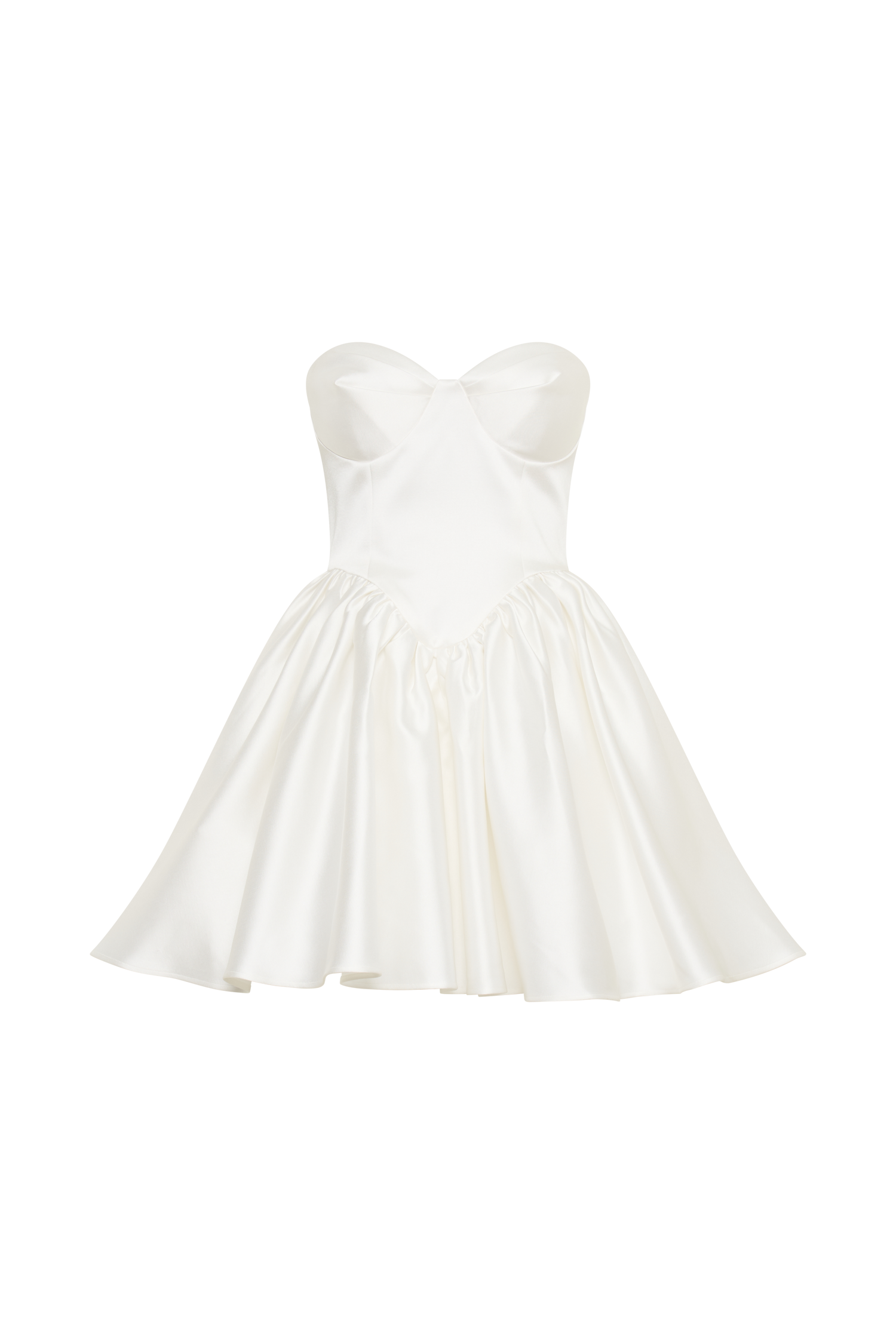 Hollie Structured Corset Mini Dress / White | MESHKI