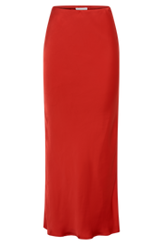 Violeta Satin Maxi Skirt - Red