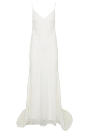 Catalina Pearl Beaded Wedding Gown - White