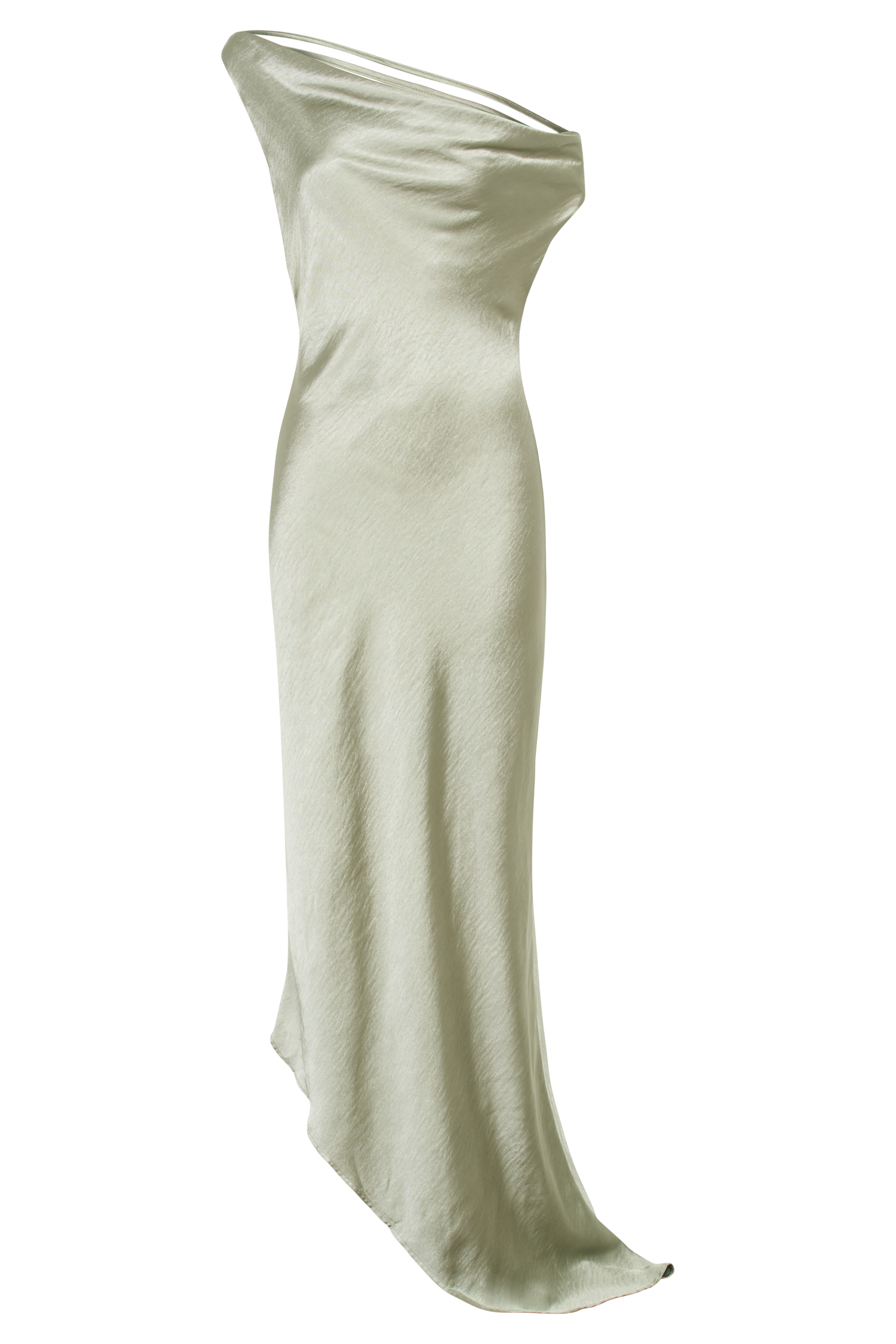 Yvette Slip Maxi Dress with Asymmetrical Hem / Sage | Meshki | 3XL Yvette Slip Maxi Dress with Asymmetrical Hem / Sage | Meshki | 3XL
