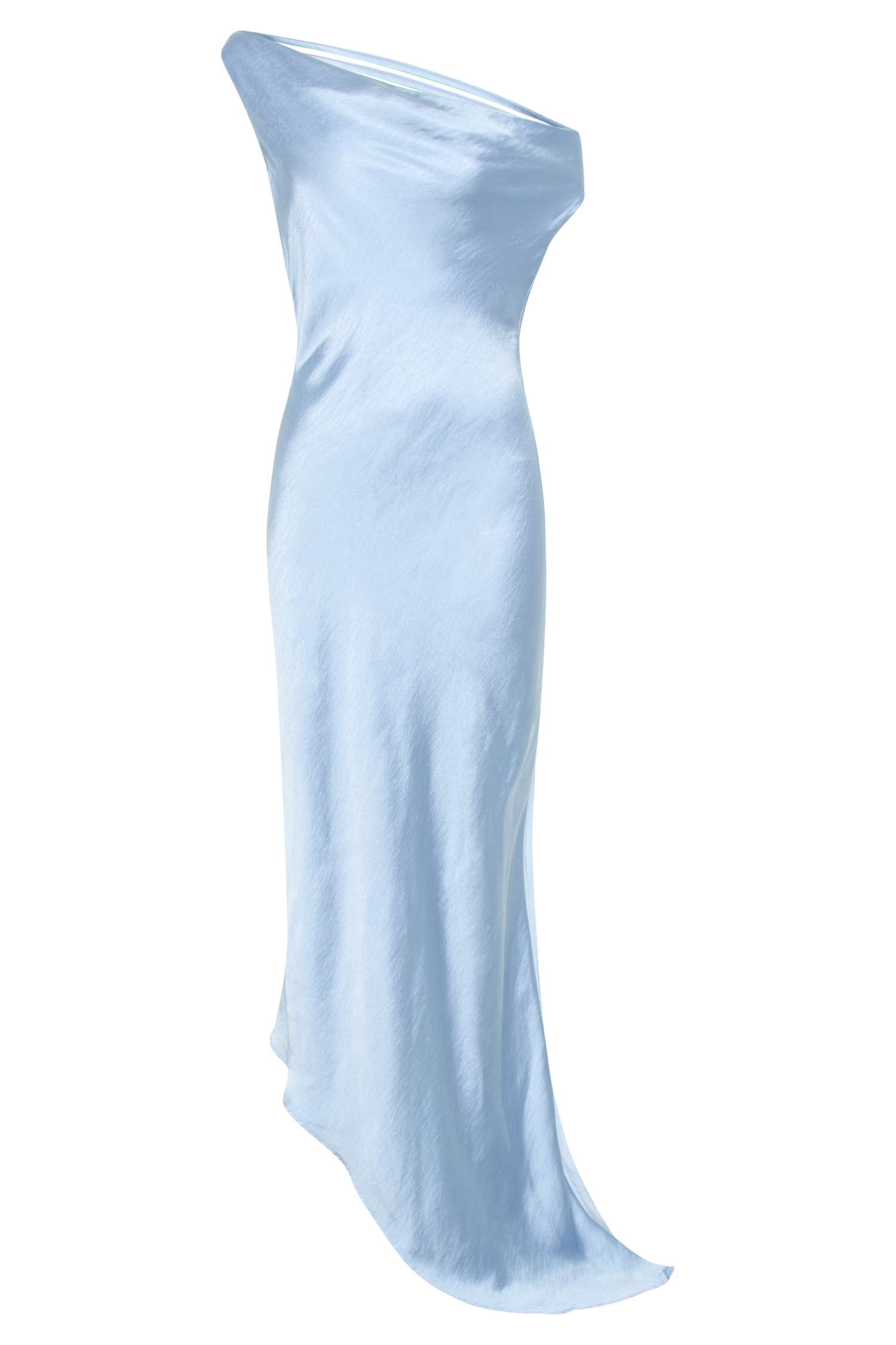 Yvette Slip Maxi Dress With Asymmetrical Hem