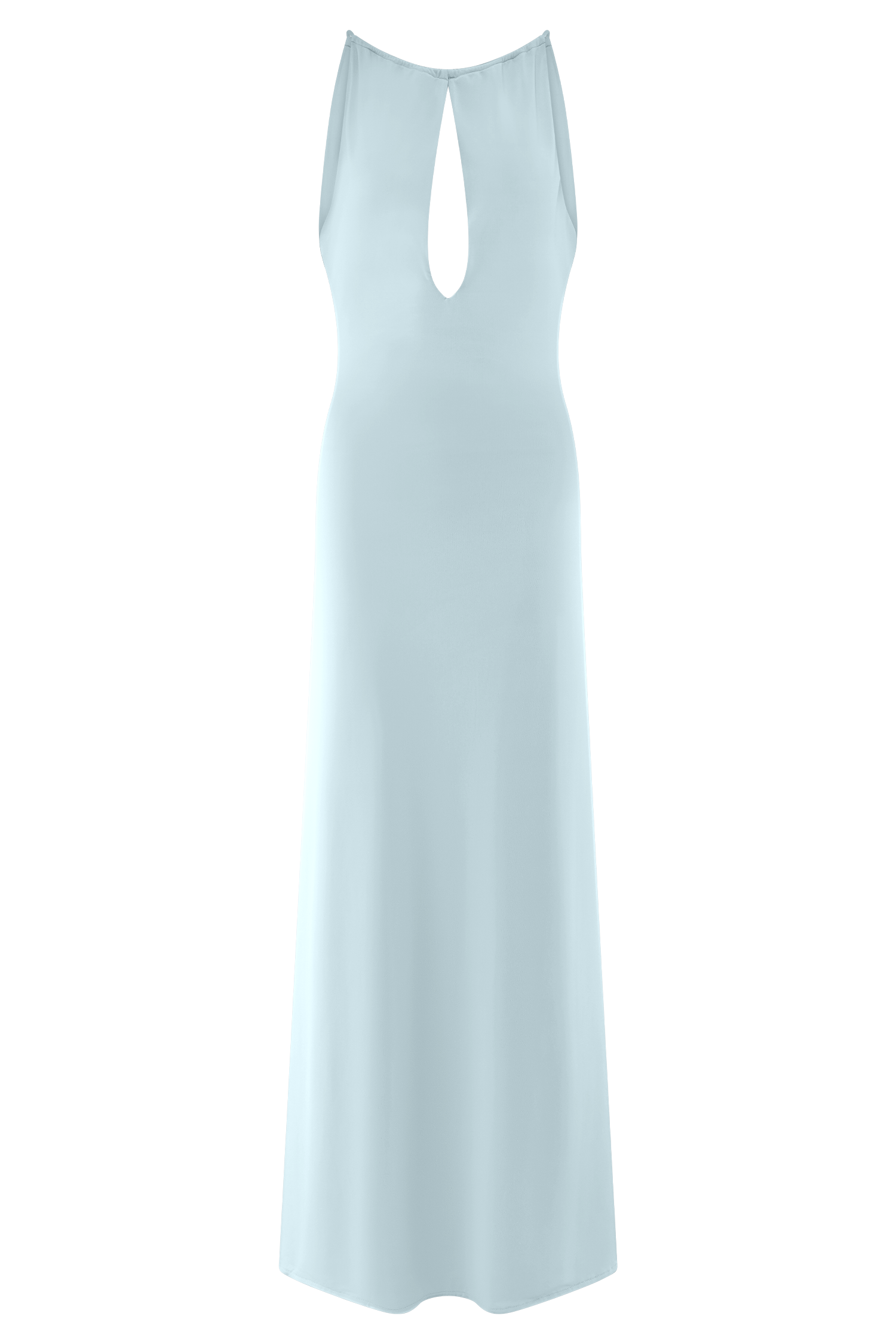 pale blue a line dress Beryl Slinky Maxi Dress With Pearls - Pale Blue