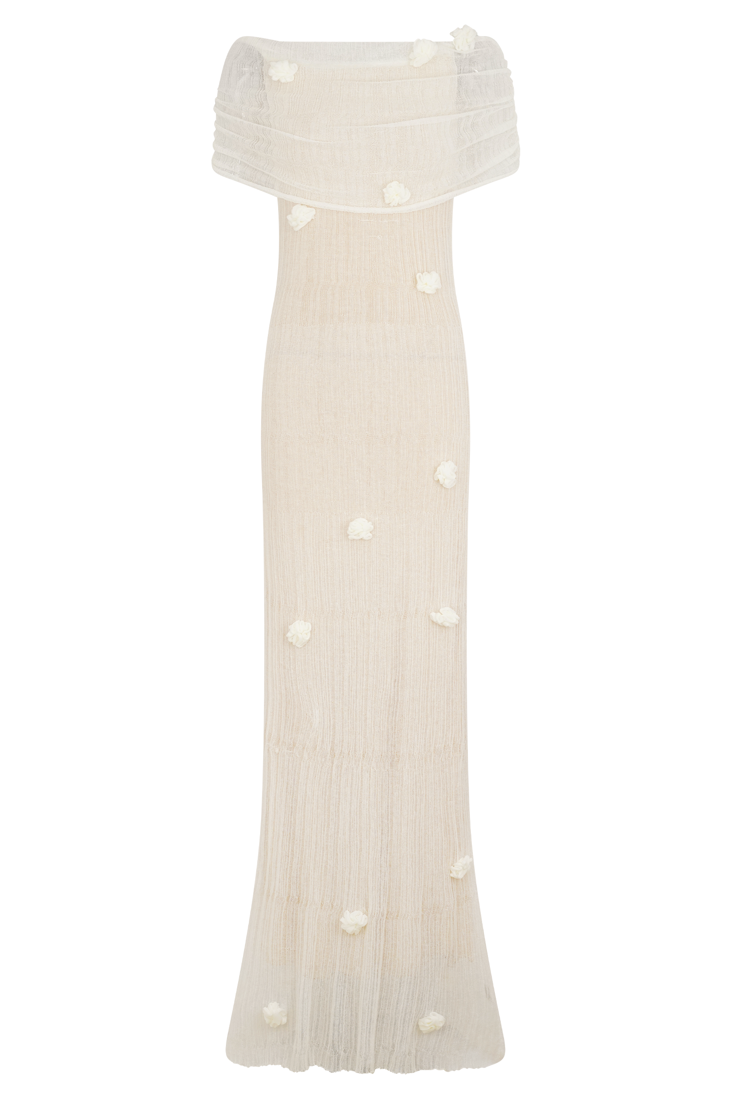 Nora Knit Maxi Dress in Ivory - Bump Friendly