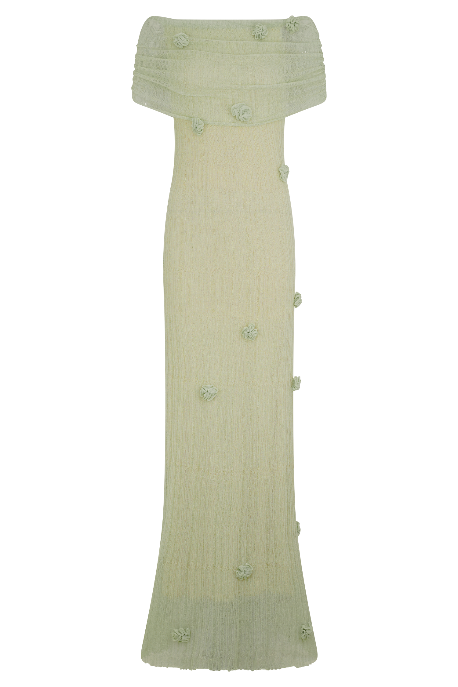 Brynn Orchid Knit Maxi Dress - Pastel Green #7