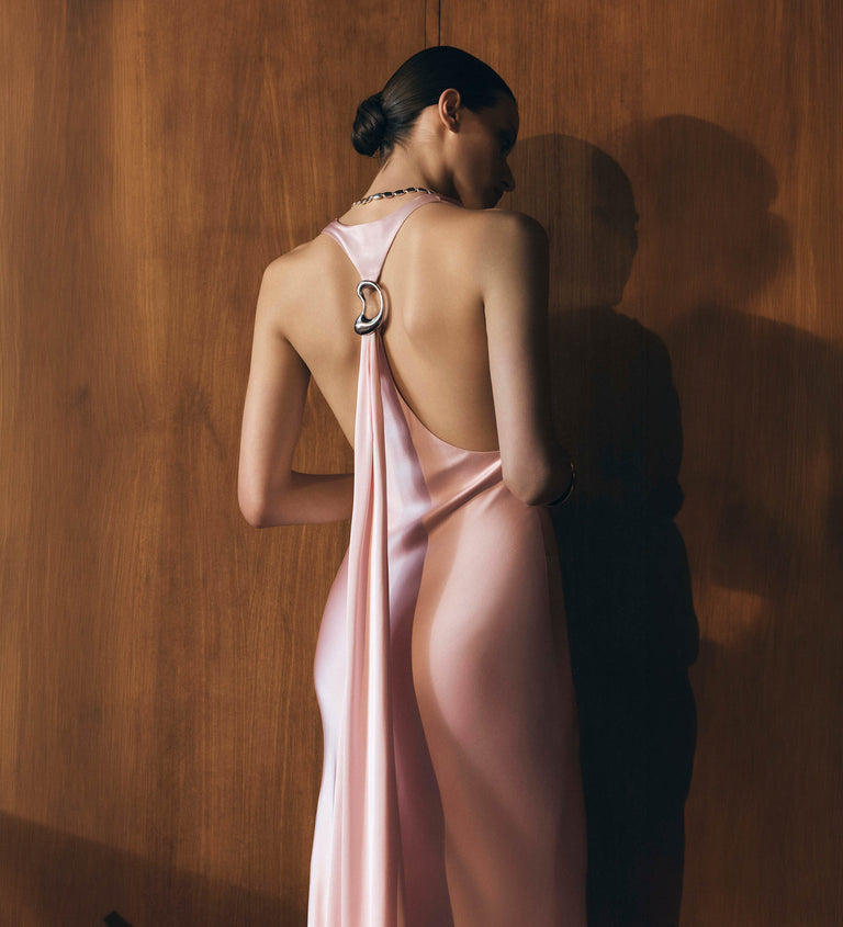 Image of pink maxi dress.